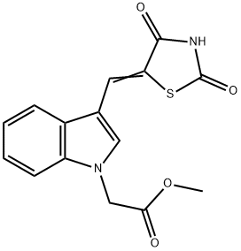 methyl 2-[3-[(E)-(2,4-dioxo-1,3-thiazolidin-5-ylidene)methyl]indol-1-yl]acetate|