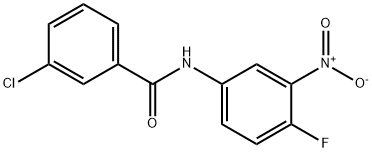 3-chloro-N-(4-fluoro-3-nitrophenyl)benzamide Structure