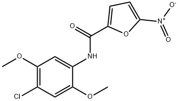 N-(4-chloro-2,5-dimethoxyphenyl)-5-nitrofuran-2-carboxamide 结构式