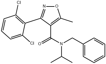 N-benzyl-3-(2,6-dichlorophenyl)-5-methyl-N-propan-2-yl-1,2-oxazole-4-carboxamide Structure