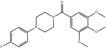 (4-(4-fluorophenyl)piperazin-1-yl)(3,4,5-trimethoxyphenyl)methanone Struktur