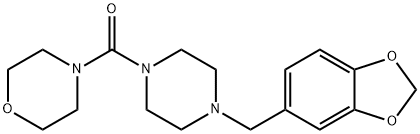 (4-(benzo[d][1,3]dioxol-5-ylmethyl)piperazin-1-yl)(morpholino)methanone Structure