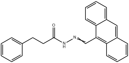 N'-(9-anthrylmethylene)-3-phenylpropanohydrazide Struktur