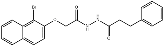 N'-{[(1-bromo-2-naphthyl)oxy]acetyl}-3-phenylpropanohydrazide|