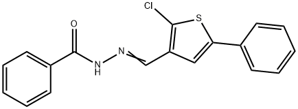 N-[(E)-(2-chloro-5-phenylthiophen-3-yl)methylideneamino]benzamide Structure