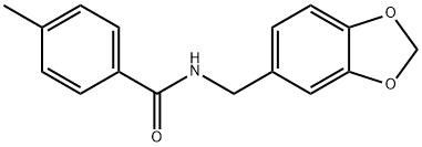 N-(1,3-benzodioxol-5-ylmethyl)-4-methylbenzamide Structure