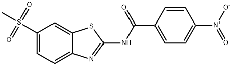 N-(6-(methylsulfonyl)benzo[d]thiazol-2-yl)-4-nitrobenzamide Structure