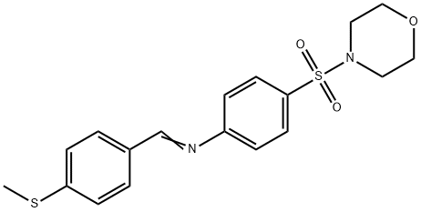 N-[4-(methylsulfanyl)benzylidene]-4-(4-morpholinylsulfonyl)aniline 结构式