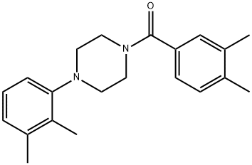 (3,4-dimethylphenyl)-[4-(2,3-dimethylphenyl)piperazin-1-yl]methanone Structure
