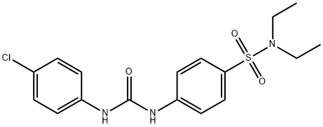 4-({[(4-chlorophenyl)amino]carbonyl}amino)-N,N-diethylbenzenesulfonamide 结构式