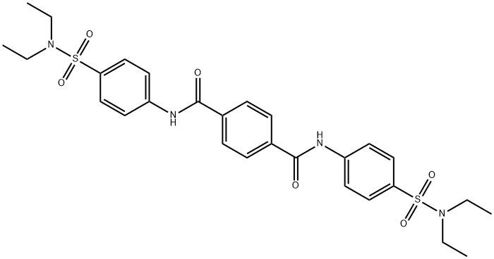 N,N'-bis{4-[(diethylamino)sulfonyl]phenyl}terephthalamide 结构式