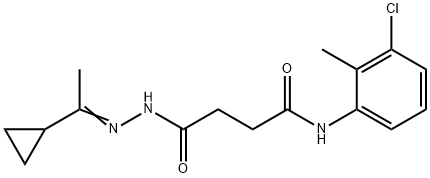 N-(3-chloro-2-methylphenyl)-4-[2-(1-cyclopropylethylidene)hydrazino]-4-oxobutanamide Structure