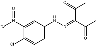 3-[(4-chloro-3-nitrophenyl)hydrazono]-2,4-pentanedione Struktur