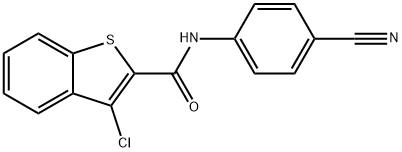 3-chloro-N-(4-cyanophenyl)-1-benzothiophene-2-carboxamide Structure