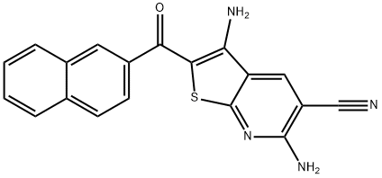 3,6-diamino-2-(naphthalen-2-ylcarbonyl)thieno[2,3-b]pyridine-5-carbonitrile Structure