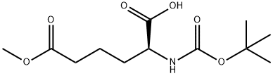 Boc-S-2-Aminoadipic acid 6-methyl ester Structure