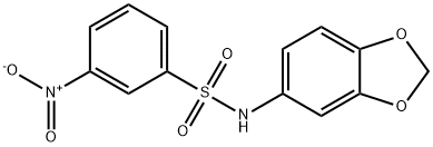 N-(1,3-benzodioxol-5-yl)-3-nitrobenzenesulfonamide 化学構造式