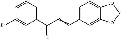 (2E)-3-(2H-1,3-benzodioxol-5-yl)-1-(3-bromophenyl)prop-2-en-1-one 结构式
