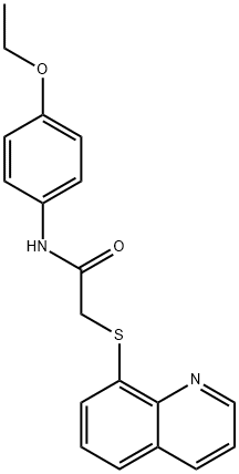 N-(4-ethoxyphenyl)-2-(quinolin-8-ylsulfanyl)acetamide Structure