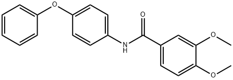3,4-dimethoxy-N-(4-phenoxyphenyl)benzamide Structure