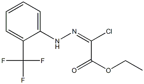 2-氯-2-{2-[2-(三氟甲基)苯基]肼-1-亚基}乙酸乙酯 结构式