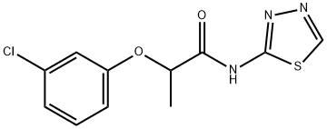 2-(3-chlorophenoxy)-N-(1,3,4-thiadiazol-2-yl)propanamide Struktur