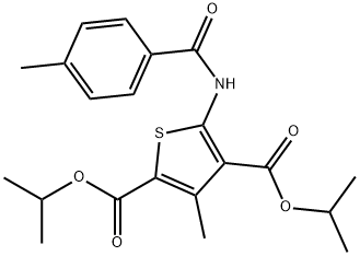 dipropan-2-yl 3-methyl-5-[(4-methylbenzoyl)amino]thiophene-2,4-dicarboxylate Structure