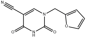1-(furan-2-ylmethyl)-2,4-dioxo-1,2,3,4-tetrahydropyrimidine-5-carbonitrile Structure