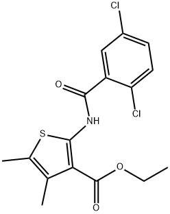 ethyl 2-(2,5-dichlorobenzamido)-4,5-dimethylthiophene-3-carboxylate Structure