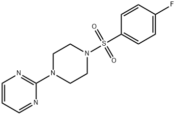 2-(4-((4-fluorophenyl)sulfonyl)piperazin-1-yl)pyrimidine 化学構造式
