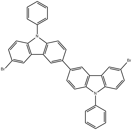 6,6'-dibromo-9,9'-diphenyl-9H,9'H-3,3'-bicarbazole Struktur
