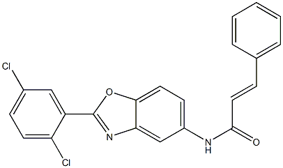 (E)-N-[2-(2,5-dichlorophenyl)-1,3-benzoxazol-5-yl]-3-phenylprop-2-enamide Structure