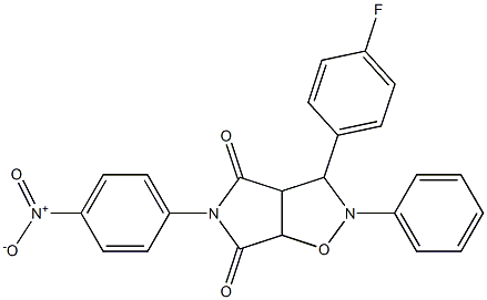 3-(4-fluorophenyl)-5-(4-nitrophenyl)-2-phenyltetrahydro-4H-pyrrolo[3,4-d]isoxazole-4,6(5H)-dione 结构式