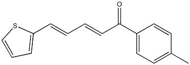 (2E,4E)-1-(4-methylphenyl)-5-thiophen-2-ylpenta-2,4-dien-1-one,35532-97-9,结构式