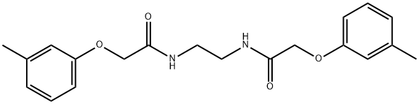 N,N'-1,2-ethanediylbis[2-(3-methylphenoxy)acetamide] Structure