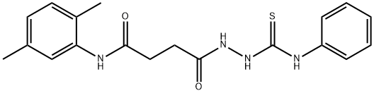 4-[2-(anilinocarbonothioyl)hydrazino]-N-(2,5-dimethylphenyl)-4-oxobutanamide 结构式