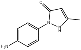 2-(4-aminophenyl)-1,2-dihydro-5-methylpyrazol-3-one Structure