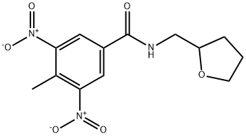 4-methyl-3,5-dinitro-N-(oxolan-2-ylmethyl)benzamide Structure