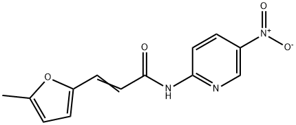 (E)-3-(5-methylfuran-2-yl)-N-(5-nitropyridin-2-yl)prop-2-enamide Struktur