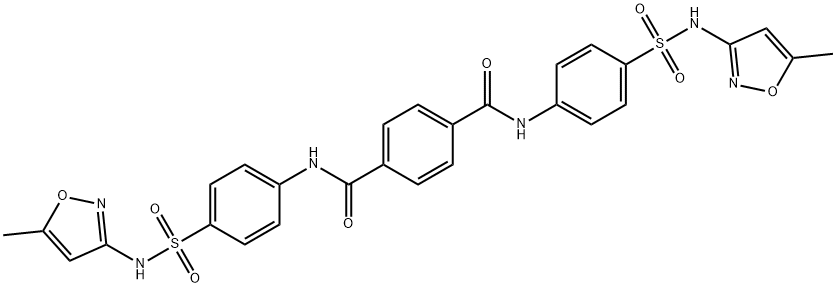 N,N'-bis(4-{[(5-methyl-3-isoxazolyl)amino]sulfonyl}phenyl)terephthalamide,356094-38-7,结构式