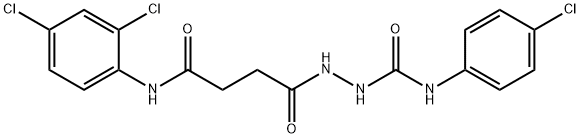 N-(4-chlorophenyl)-2-{4-[(2,4-dichlorophenyl)amino]-4-oxobutanoyl}hydrazinecarboxamide Structure