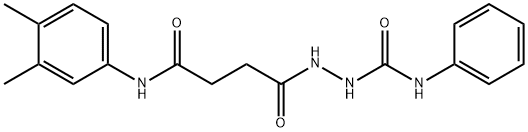 2-{4-[(3,4-dimethylphenyl)amino]-4-oxobutanoyl}-N-phenylhydrazinecarboxamide Struktur