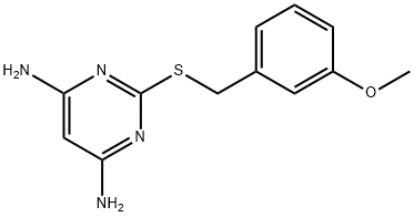 2-[(3-methoxyphenyl)methylsulfanyl]pyrimidine-4,6-diamine Structure