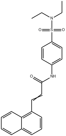 N-{4-[(diethylamino)sulfonyl]phenyl}-3-(1-naphthyl)acrylamide 化学構造式