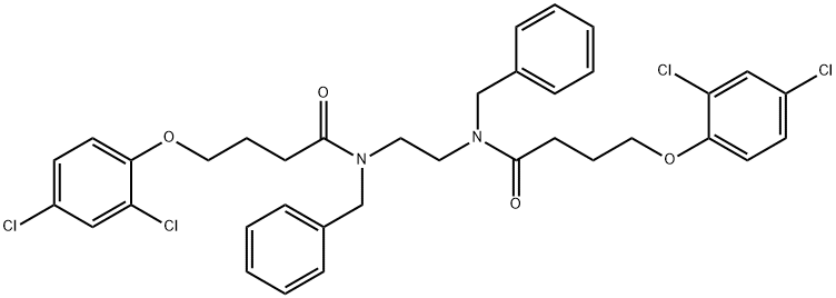 N,N'-1,2-ethanediylbis[N-benzyl-4-(2,4-dichlorophenoxy)butanamide] Struktur