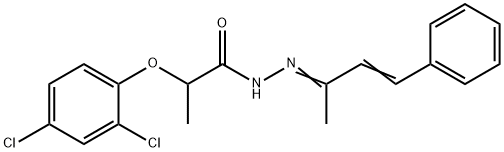 2-(2,4-dichlorophenoxy)-N'-(1-methyl-3-phenyl-2-propen-1-ylidene)propanohydrazide,356523-58-5,结构式