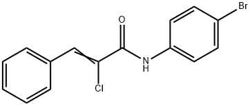 N-(4-bromophenyl)-2-chloro-3-phenylacrylamide Structure