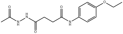 4-(2-acetylhydrazinyl)-N-(4-ethoxyphenyl)-4-oxobutanamide 化学構造式