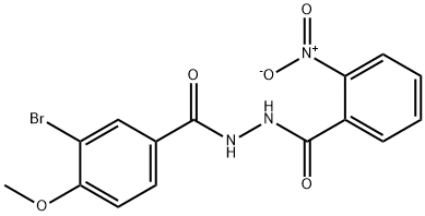 3-bromo-4-methoxy-N'-(2-nitrobenzoyl)benzohydrazide Structure