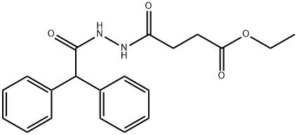 ethyl 4-[2-(diphenylacetyl)hydrazino]-4-oxobutanoate Structure